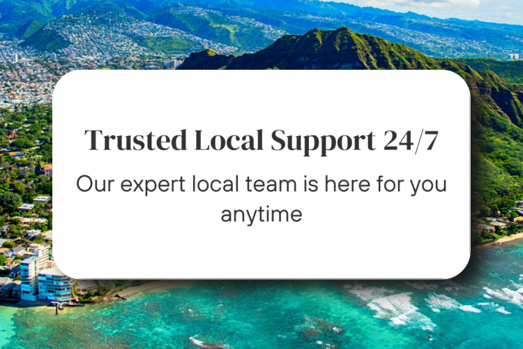 descriptive card about 24/7 support