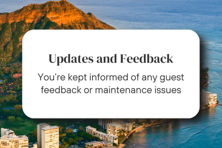 descriptive card about updates and feedback